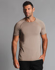 Male modeling tan ultimate tee shirt