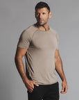 Male modeling tan ultimate tree shirt