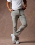 male modeling silver elemental pants
