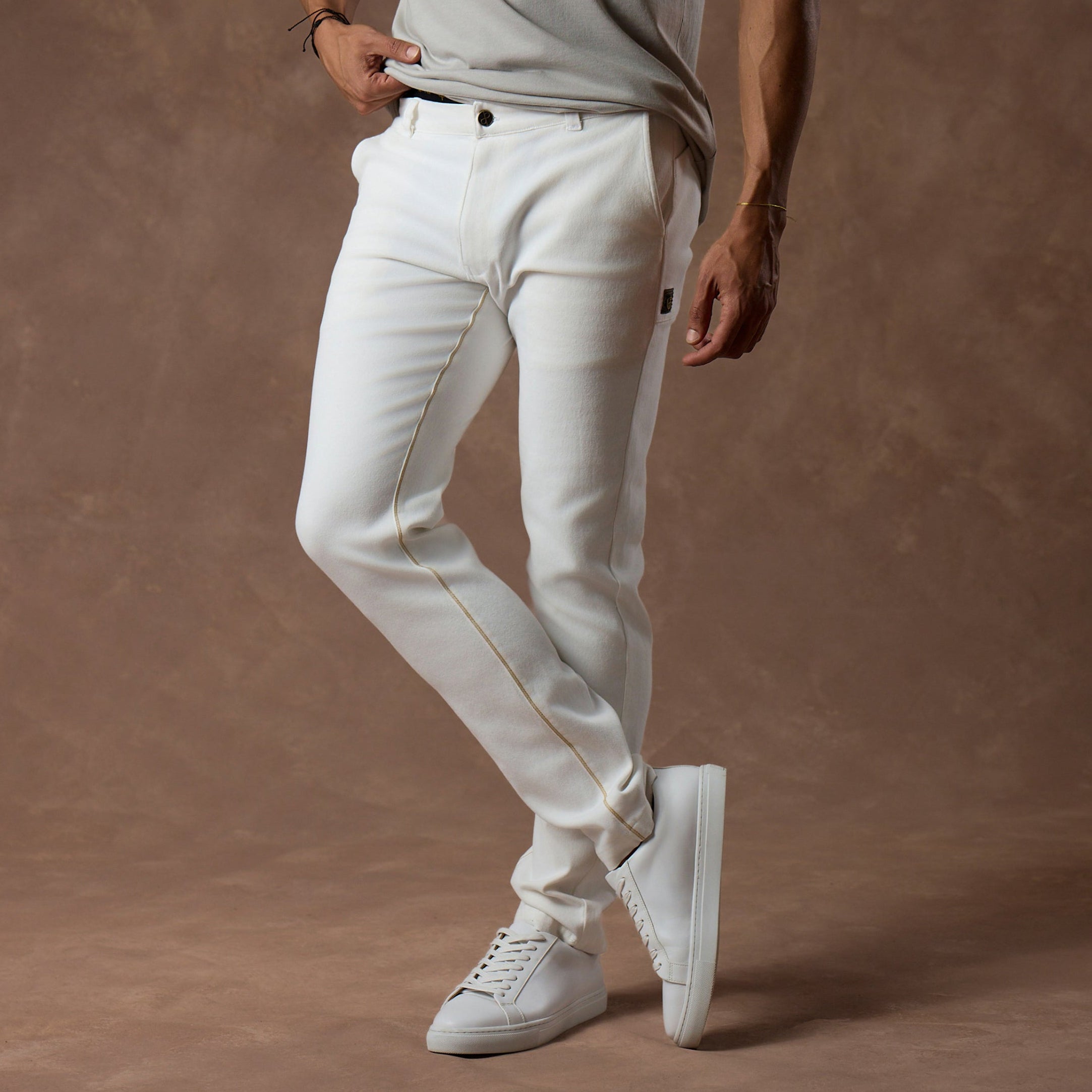 THE ELEMENTAL SLIM PANT / LUMEN WHITE – One Golden Thread