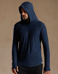 LONG SLEEVE HOODED TEE / GREY OMBRE (STORE ONLY)