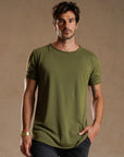 CREW NECK TREE SHIRT / VINTAGE MOSS
