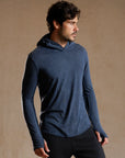 LONG SLEEVE HOODED TEE / GREY OMBRE (STORE ONLY)