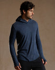 LONG SLEEVE HOODED TEE / GREY OMBRE (STORE ONLY)