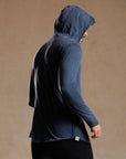 LONG SLEEVE HOODED TEE / GREY OMBRE (STORE ONLY)