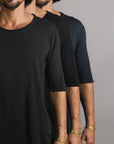 Graphic of three crew neck three pack in different colors