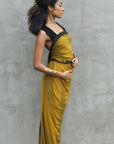 Woman modeling gold Light on Water pattern nature wrap
