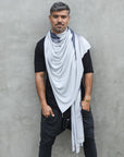 Man modeling white Light on Water pattern nature wrap