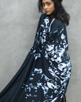 Woman modeling Benzova pattern nature wrap