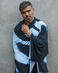 Man modeling blue Light on Water pattern nature wrap