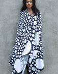 Woman modeling white fibonacci pattern nature wrap