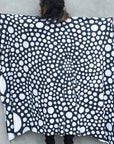 Woman modeling white fibonacci pattern nature wrap