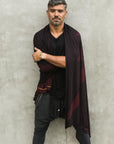 Woman modeling bordeaux Benzova nature wrap