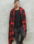 Man modeling red Ruben LOVE nature wrap