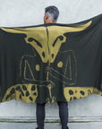 Man modeling Minotaur pattern nature wrap