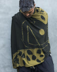 Man modeling Minotaur pattern nature wrap