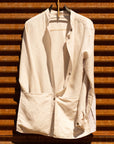 Details of the Shacket in White Stone