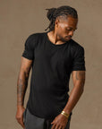 Crew Neck Tree Shirt in Black Onyx — TreeSilk tee — look 2 │ One Golden Thread