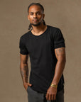 Crew Neck Tree Shirt in Black Onyx — TreeSilk tee │ One Golden Thread
