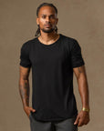 Crew Neck Tree Shirt in Black Onyx — TreeSilk tee — look 3 │ One Golden Thread