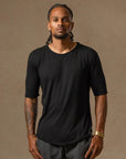 Crew Neck Tree Shirt in Black Onyx — TreeSilk tee — look 5 │ One Golden Thread