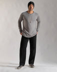 male modeling ease pants in black