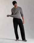 male modeling ease pants in black