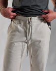 male modeling ease pants in white stone