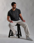 male modeling ease pants in white stone