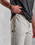 male modeling ease pants in white stone