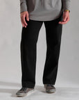 male modeling ease pants in black