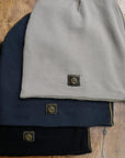 The OG Cloud Beanies in Black, Charcoal Blue, and Shroom