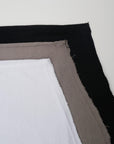 Flat lay of v neck three pack in different colors