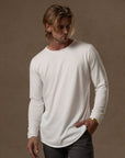 LONG SLEEVE CREW SHIRT / WHITE