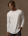 LONG SLEEVE CREW SHIRT / WHITE