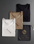 pack of three v neck tees in different colors