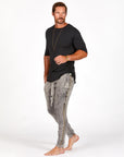 Male modeling Grey Mineral colored pants