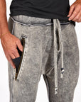 Male modeling Grey Mineral colored pants
