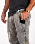 Male modeling Grey Mineral colored pants