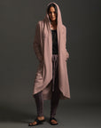 Woman modeling himalayan salt aion duster