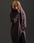 Woman modeling lavender aion duster