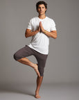 Male modeling Brazen colored yogo mid pants