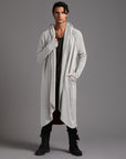 Male modeling silver kairos duster