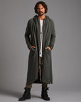 Male modeling green kairos duster