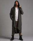 Male modeling green kairos duster