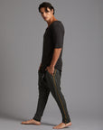 Male modeling Urban Forest green colored pants