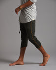 Male modeling Urban Forest green yogo mid shorts