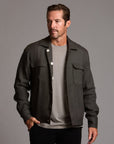 Male modeling smoke axis jacket