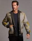 Male modeling smoke axis jacket