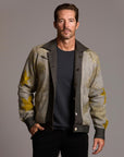 Male modeling smoke axis jacket